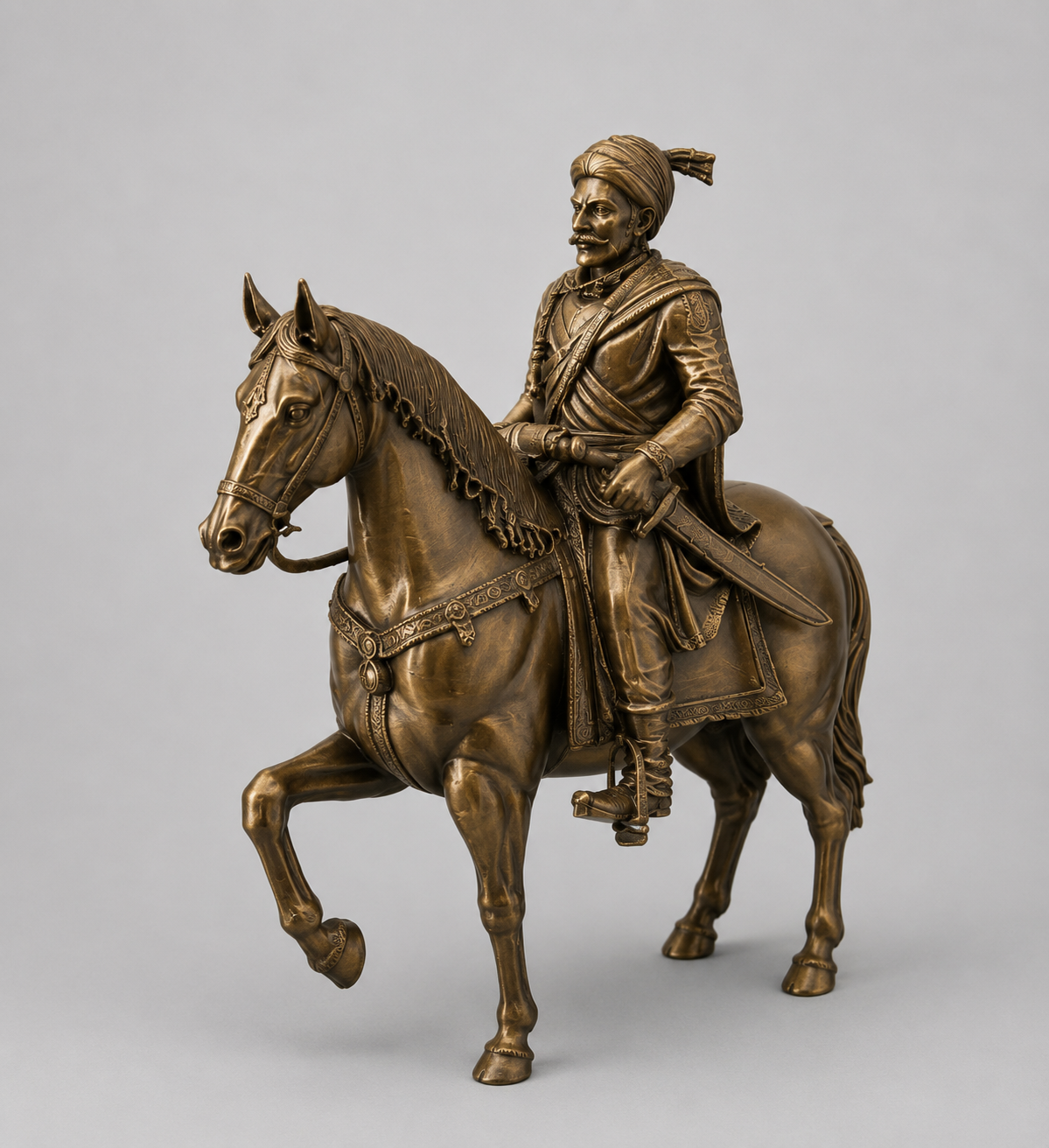 Maharana Pratap On Hourse V2 3D Model (5 Inch)